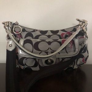 Maroon Heart Coach Purse